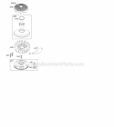 Flywheel Diagram and Parts List for 31A807-0905-G5  Briggs and Stratton Engine